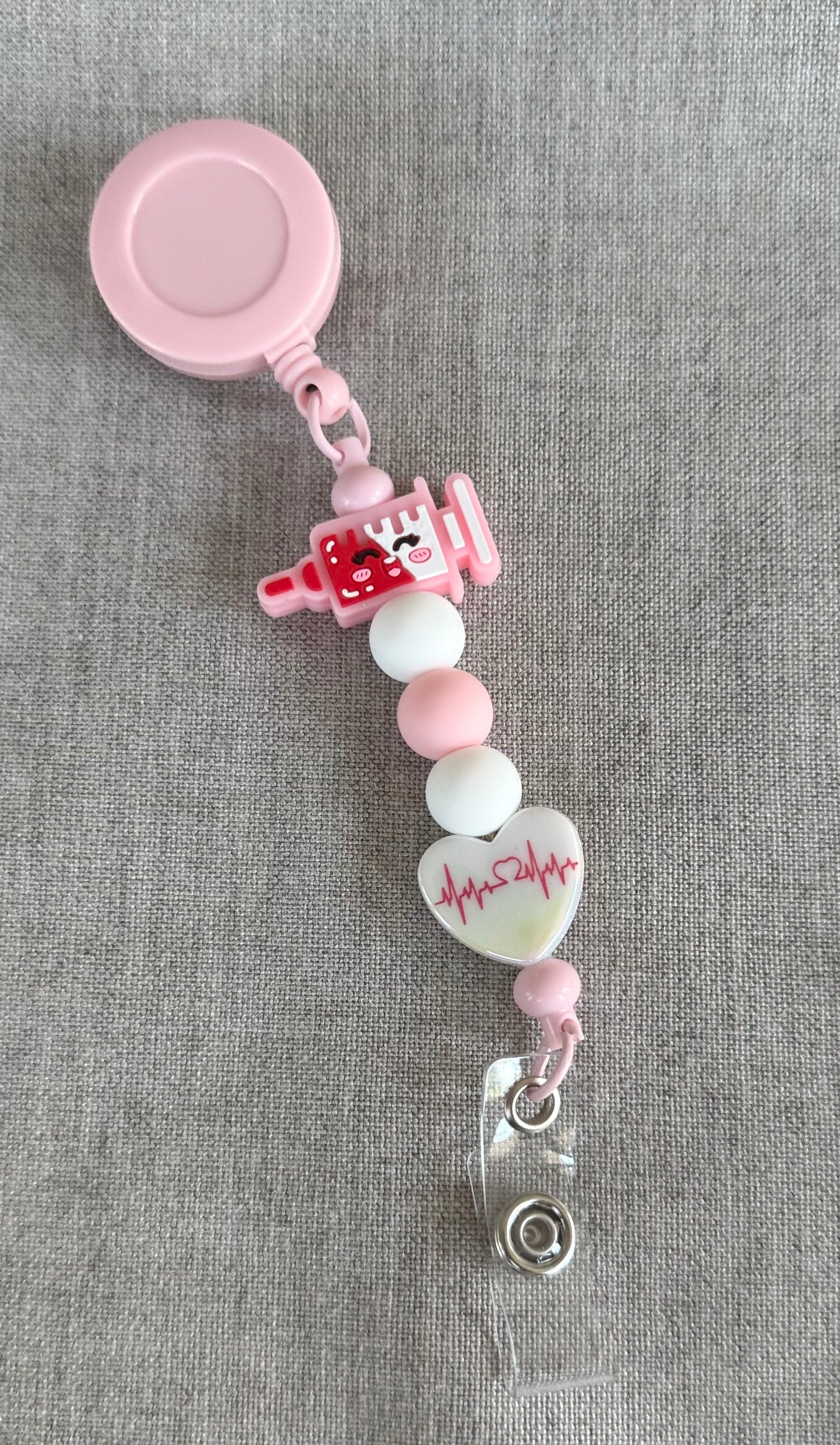 Pink Medical Badge Holder