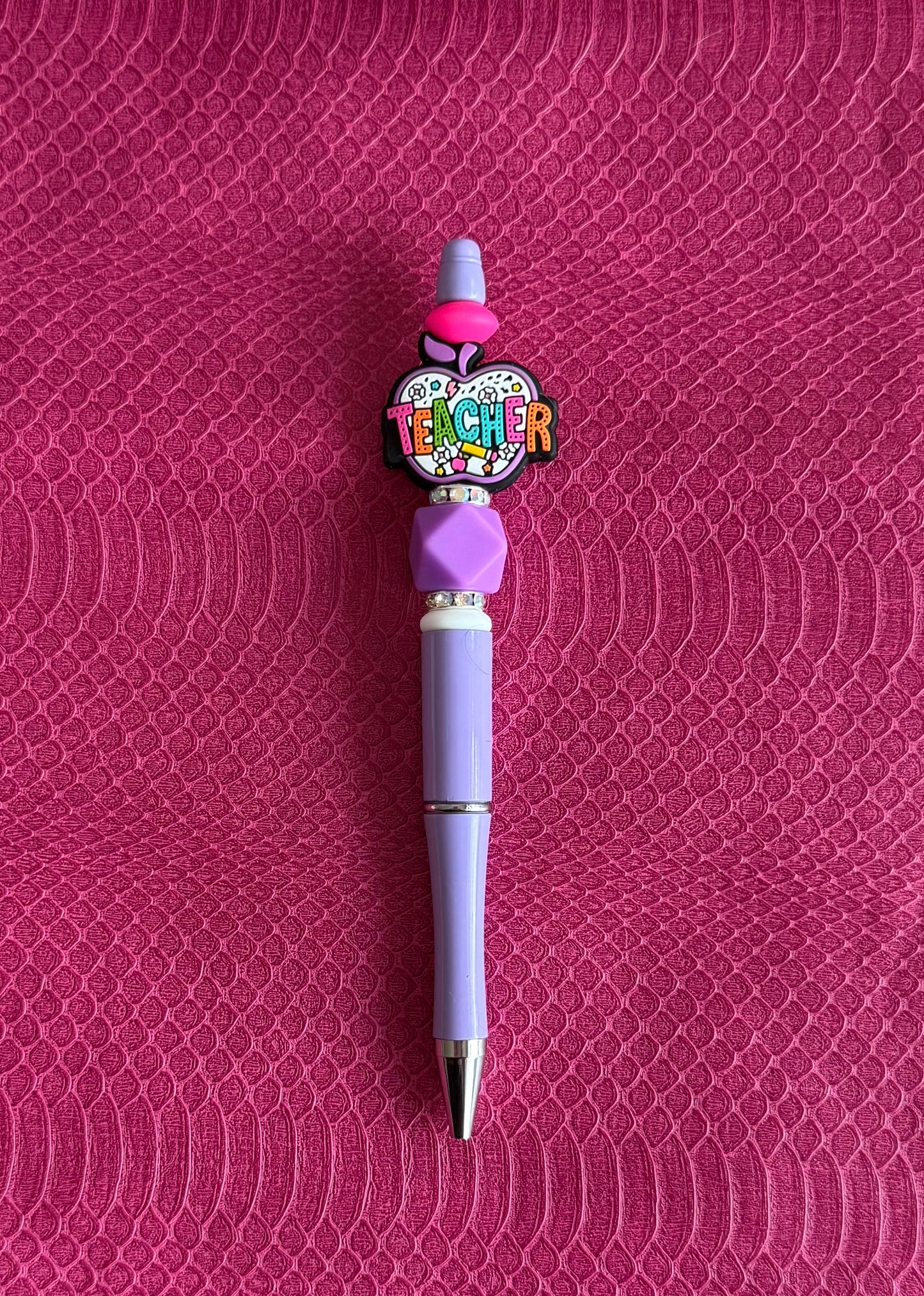 Purple Teacher Apple Pen