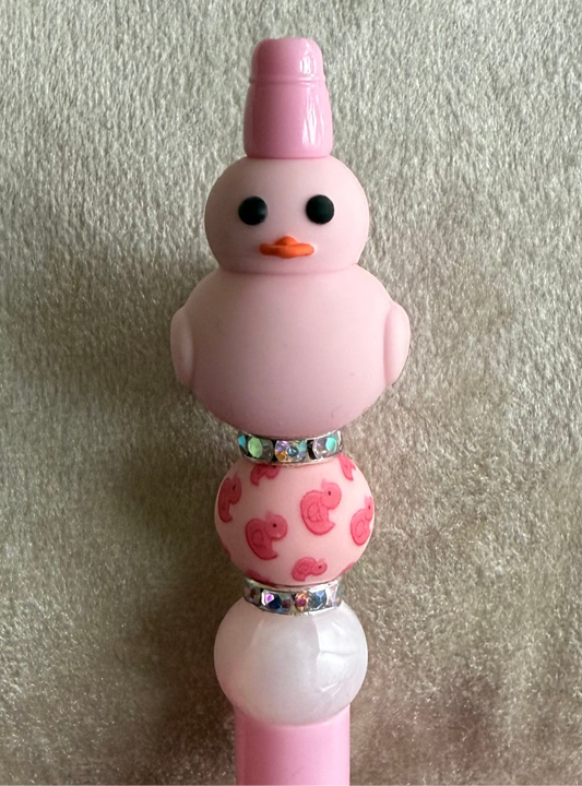 Pink Rubber Duck Pen