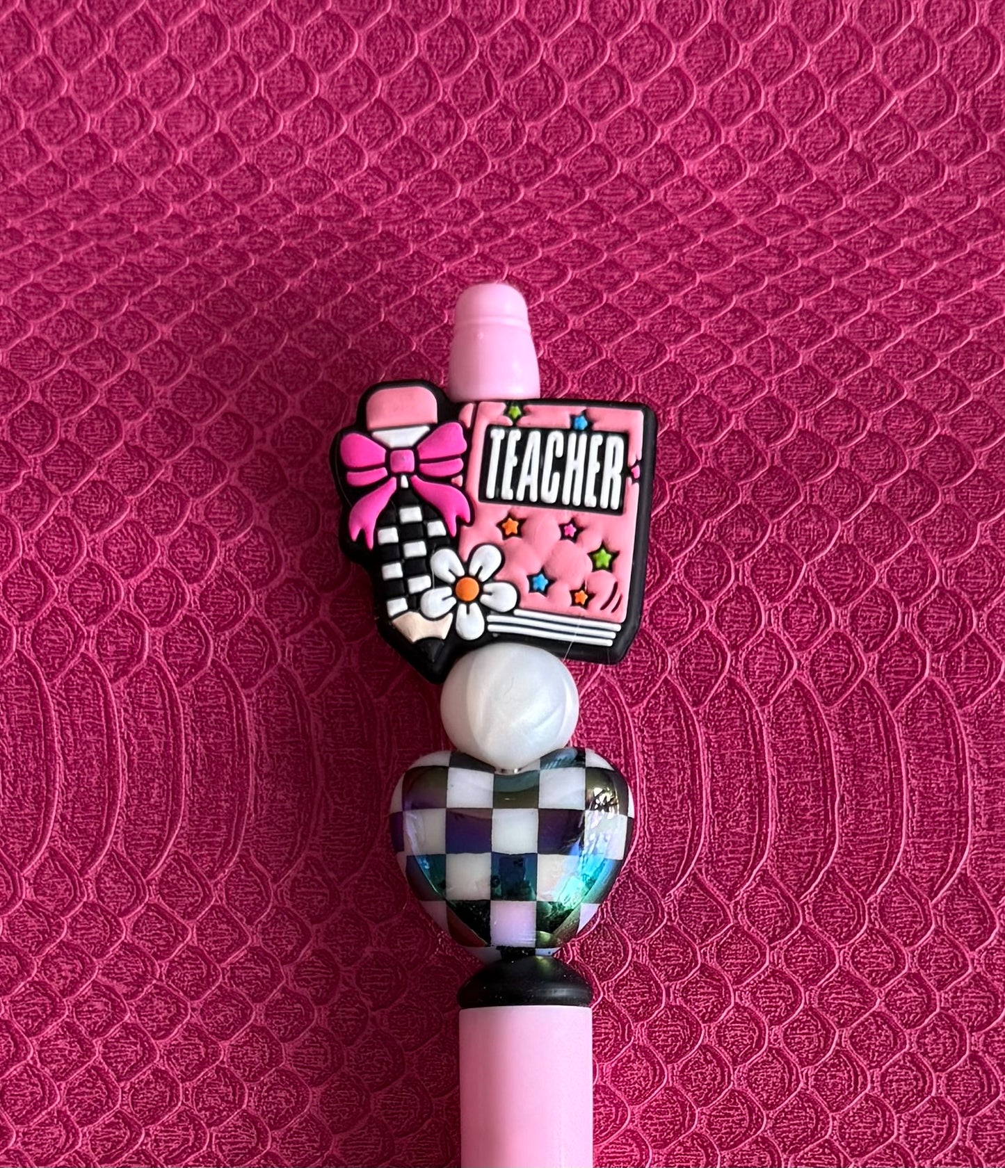 Checkered Teacher Pen
