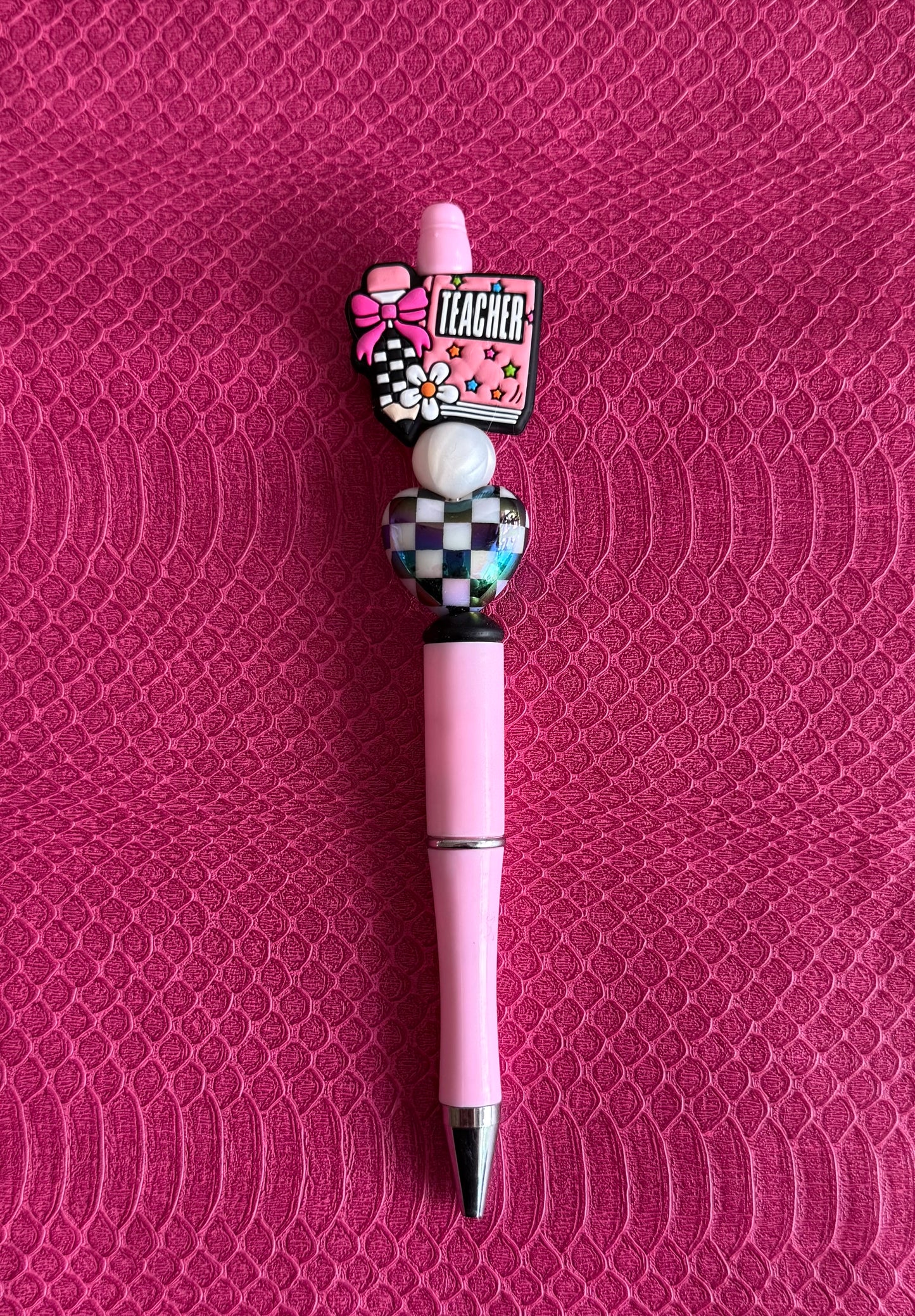 Checkered Teacher Pen