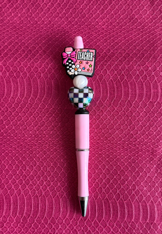 Checkered Teacher Pen