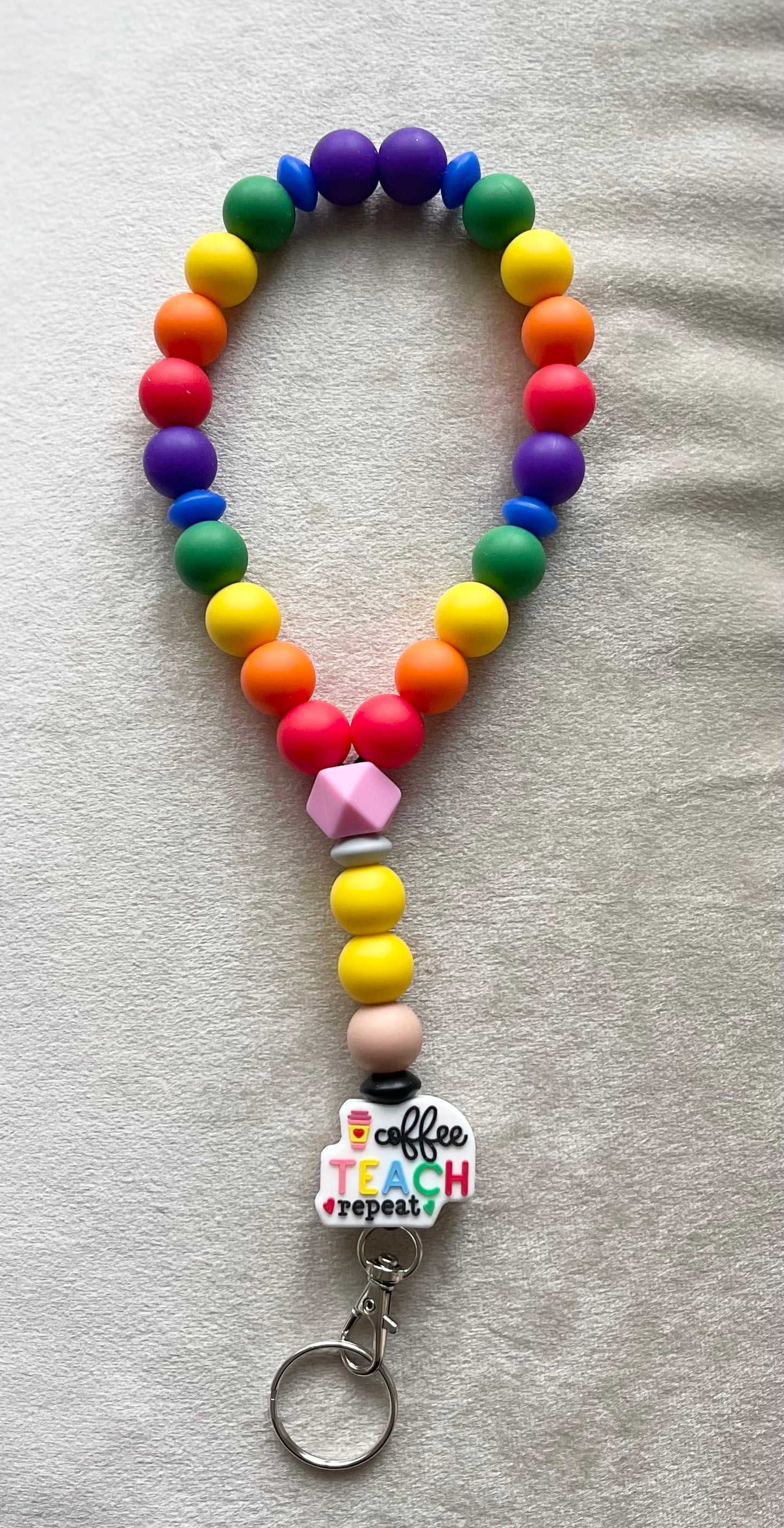 Coffee, Teach, Repeat Wristlet