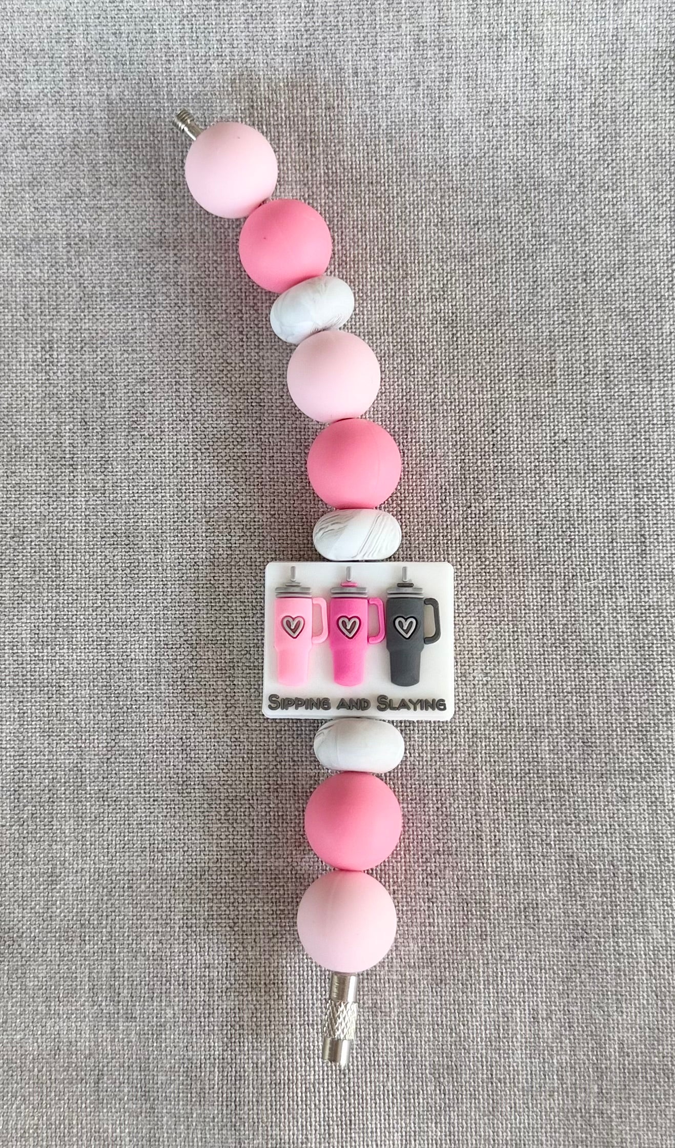 Sipping and Slaying Tumbler Handle Charm