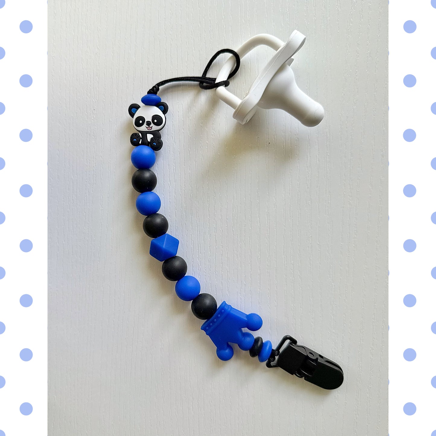 Panda Pacifier Clip