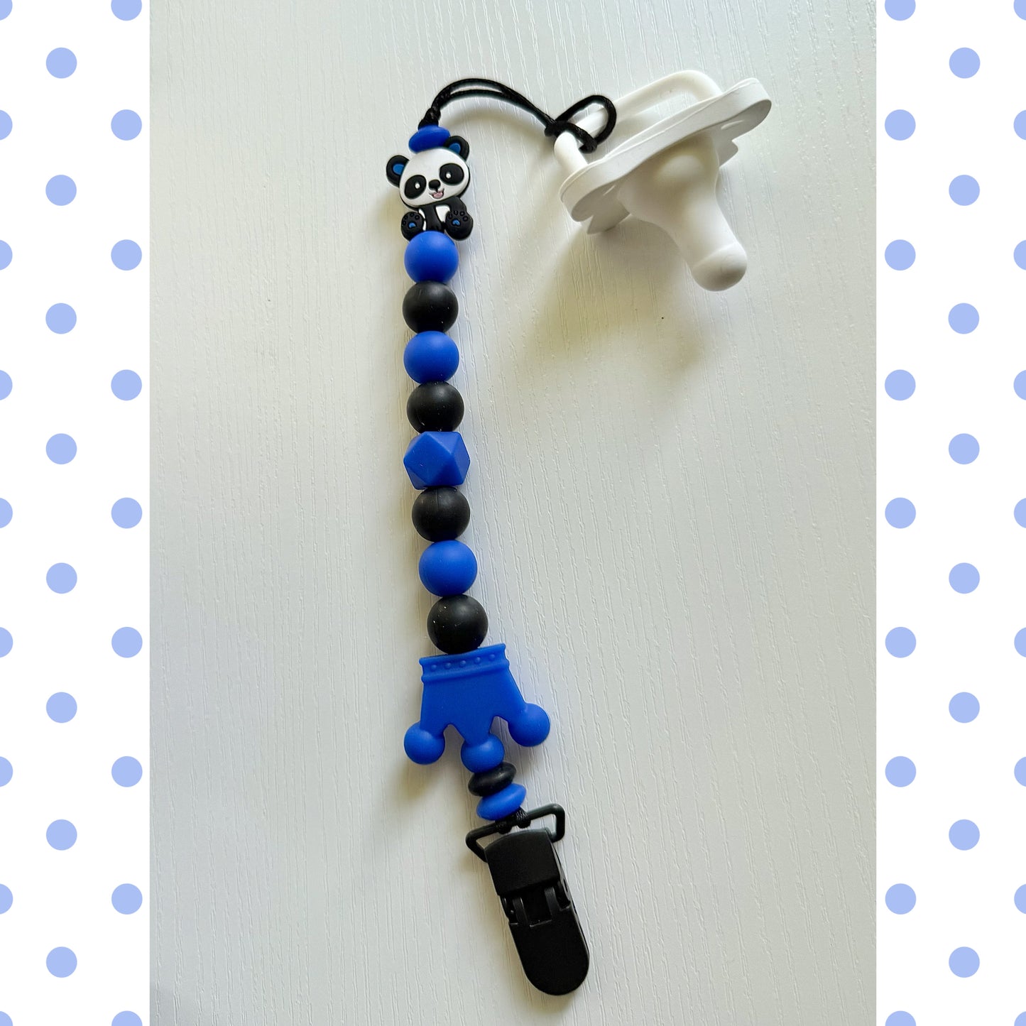 Panda Pacifier Clip